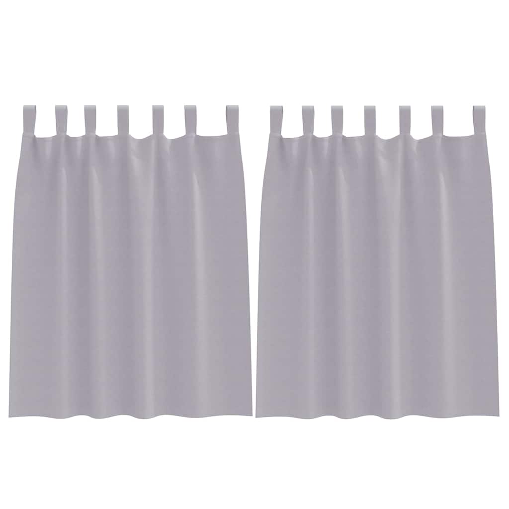 Tende Blackout con Anelli 2 pcs Grigio Metallico 140 x 140 cm | homemem39