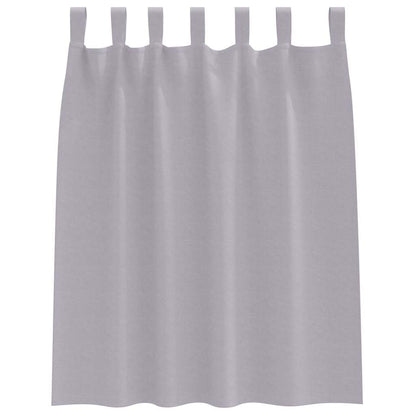 Tende Blackout con Anelli 2 pcs Grigio Metallico 140 x 140 cm | homemem39