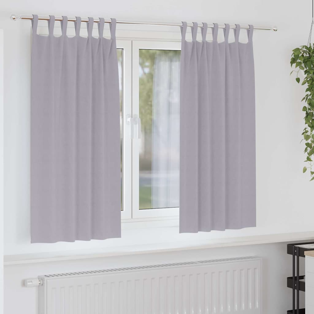 Tende Blackout con Anelli 2 pcs Grigio Metallico 175 x 140 cm | homemem39