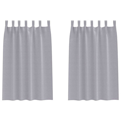Tende Blackout con Anelli 2 pcs Grigio Metallico 175 x 140 cm | homemem39
