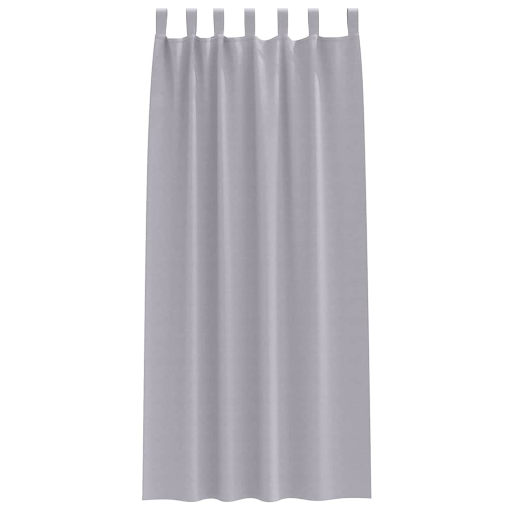 Tende Blackout con Anelli 2 pcs Grigio Metallico 225 x 140 cm | homemem39