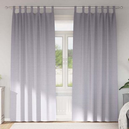 Tende Blackout con Anelli 2 pcs Grigio Metallico 245 x 140 cm | homemem39