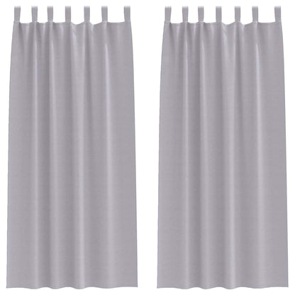 Tende Blackout con Anelli 2 pcs Grigio Metallico 245 x 140 cm | homemem39