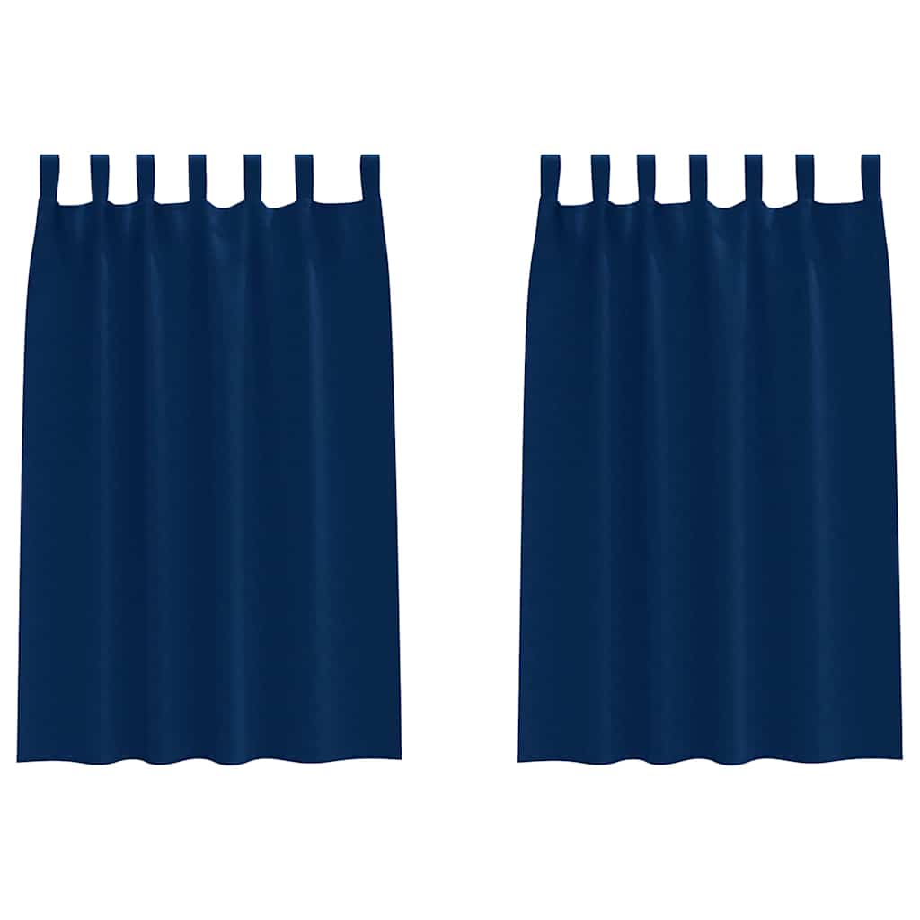 Tende Blackout con Anelli 2 pcs Blu Scuro 175 x 140 cm | homemem39