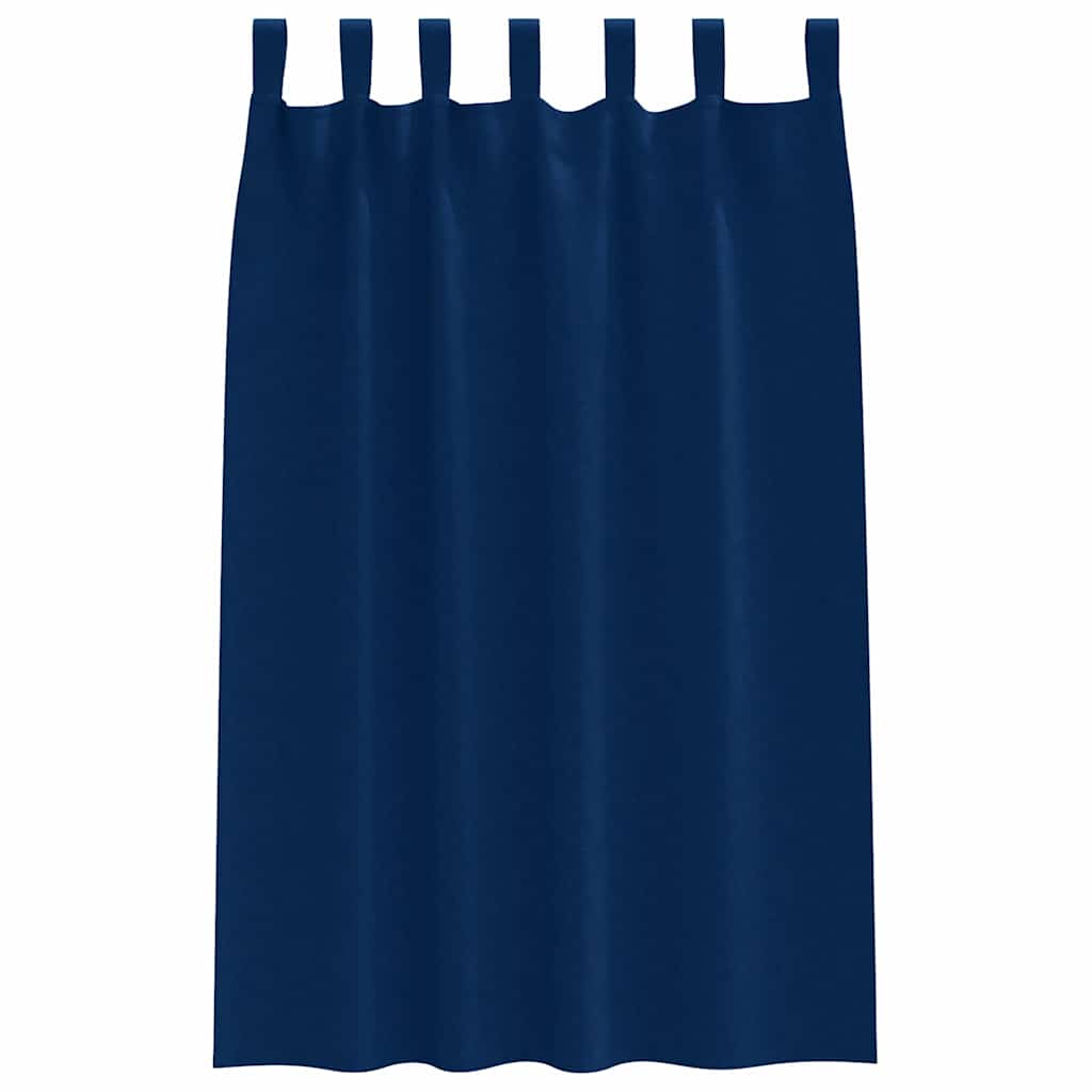 Tende Blackout con Anelli 2 pcs Blu Scuro 175 x 140 cm | homemem39