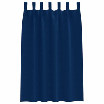 Tende Blackout con Anelli 2 pcs Blu Scuro 175 x 140 cm | homemem39