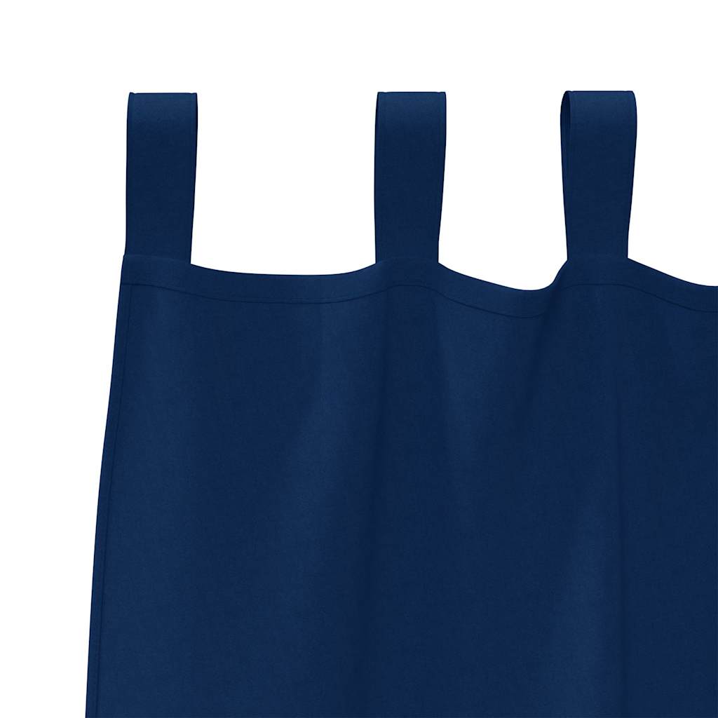 Tende Blackout con Anelli 2 pcs Blu Scuro 260 x 140 cm | homemem39