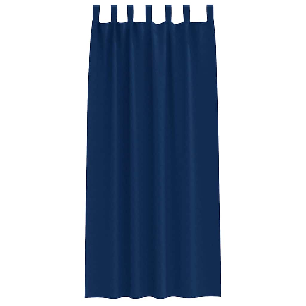 Tende Blackout con Anelli 2 pcs Blu Scuro 260 x 140 cm | homemem39
