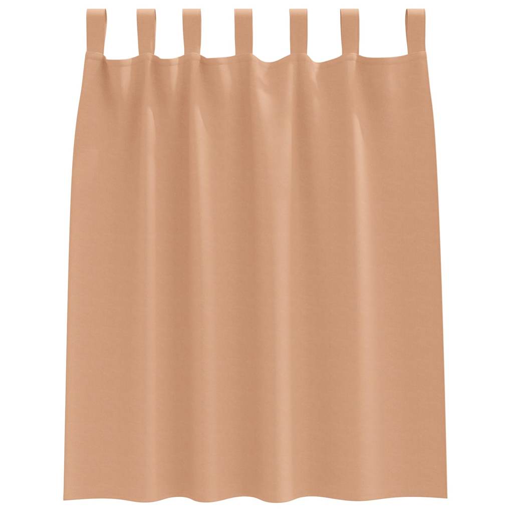 Tende Blackout con Anelli 2 pcs Marrone Chiaro 140 x 140 cm | homemem39