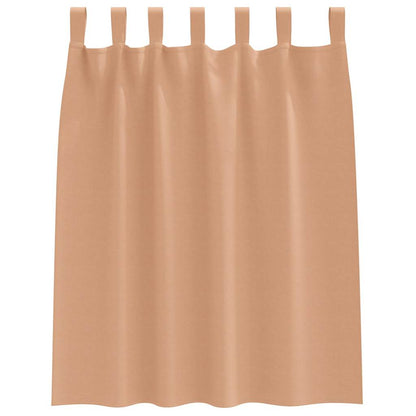 Tende Blackout con Anelli 2 pcs Marrone Chiaro 140 x 140 cm | homemem39