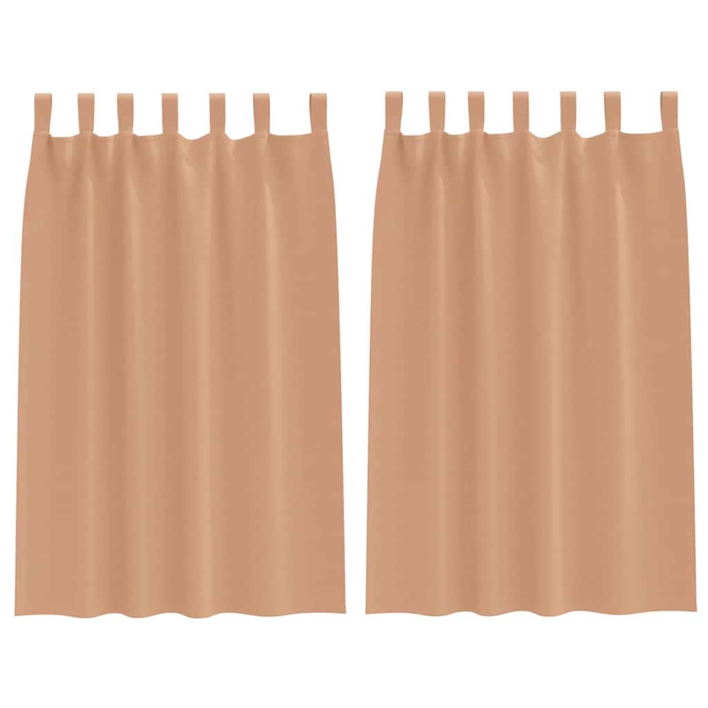 Tende Blackout con Anelli 2 pcs Marrone Chiaro 175 x 140 cm | homemem39