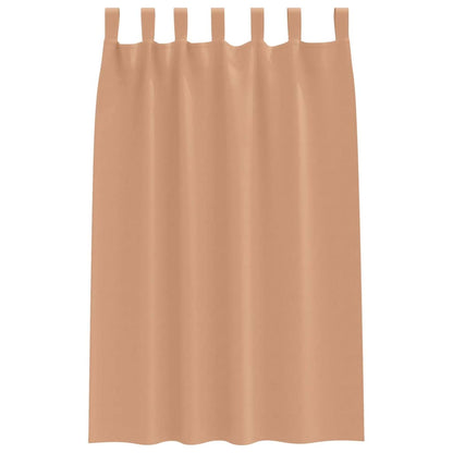 Tende Blackout con Anelli 2 pcs Marrone Chiaro 175 x 140 cm | homemem39