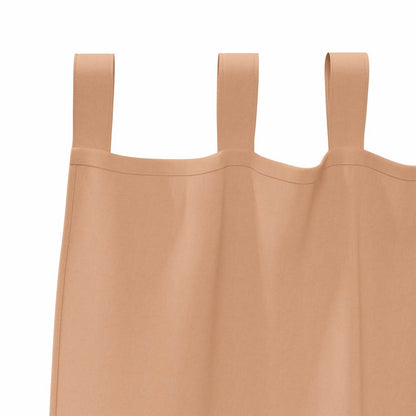 Tende Blackout con Anelli 2 pcs Marrone Chiaro 245 x 140 cm | homemem39