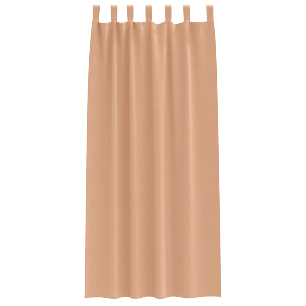 Tende Blackout con Anelli 2 pcs Marrone Chiaro 245 x 140 cm | homemem39