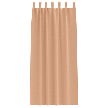 Tende Blackout con Anelli 2 pcs Marrone Chiaro 245 x 140 cm | homemem39