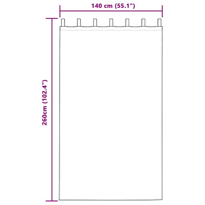 Tende Blackout con Anelli 2 pcs Marrone Chiaro 260 x 140 cm