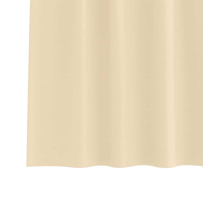 Tende Blackout con Anelli 2 pcs Crema 140 x 140 cm Poliestere | homemem39