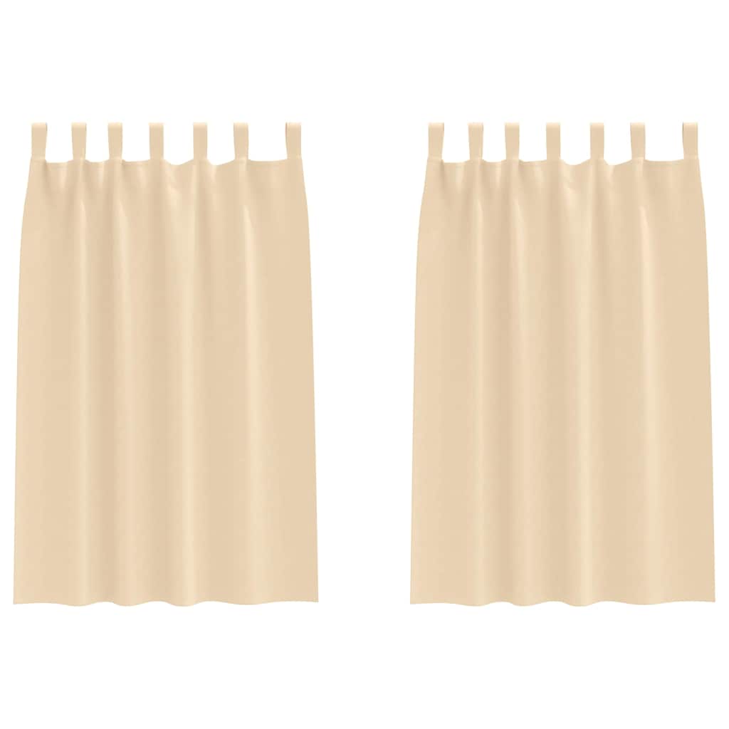 Tende Blackout con Anelli 2 pcs Crema 175 x 140 cm Poliestere | homemem39