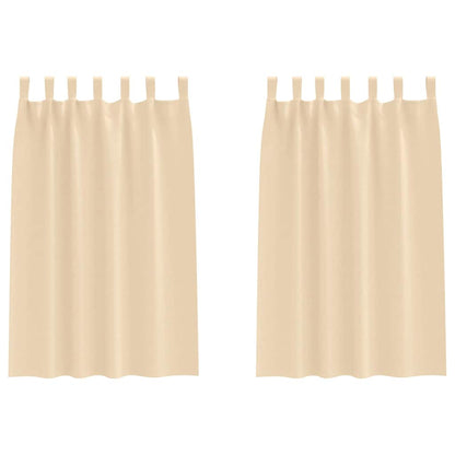 Tende Blackout con Anelli 2 pcs Crema 175 x 140 cm Poliestere | homemem39