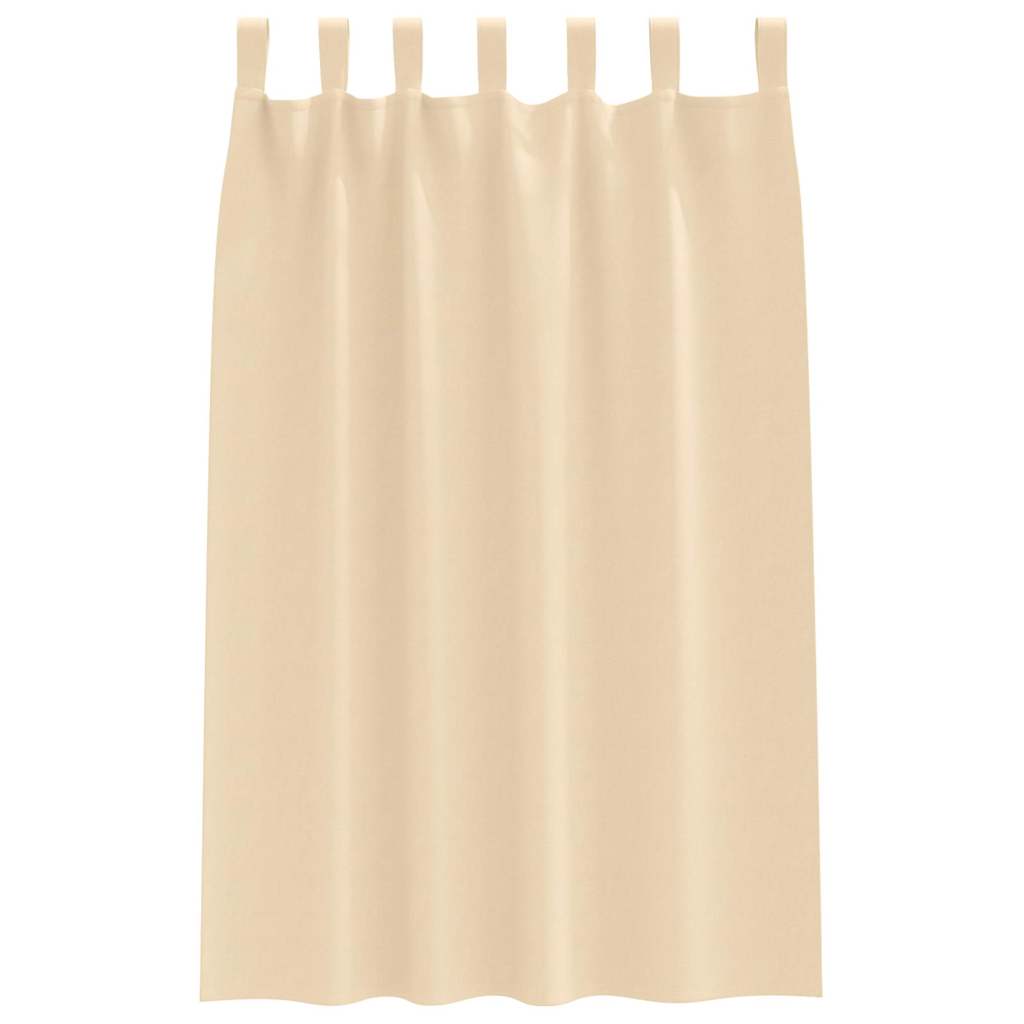 Tende Blackout con Anelli 2 pcs Crema 175 x 140 cm Poliestere | homemem39