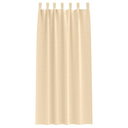 Tende Blackout con Anelli 2 pcs Crema 260 x 140 cm Poliestere | homemem39