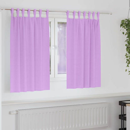 Tende Blackout con Anelli 2 pcs Viola 140 x 140 cm Poliestere | homemem39