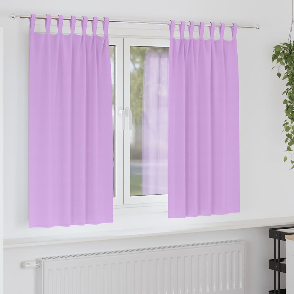 Tende Blackout con Anelli 2 pcs Viola 175 x 140 cm Poliestere | homemem39