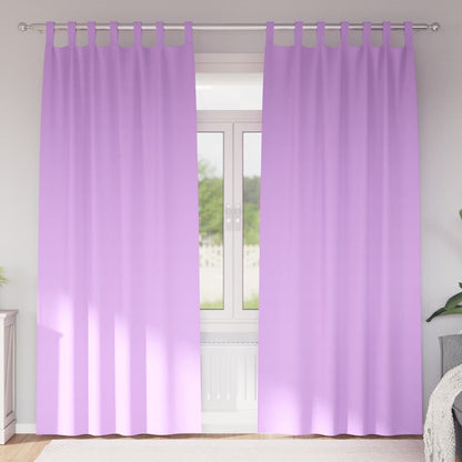 Tende Blackout con Anelli 2 pcs Viola 225 x 140 cm Poliestere