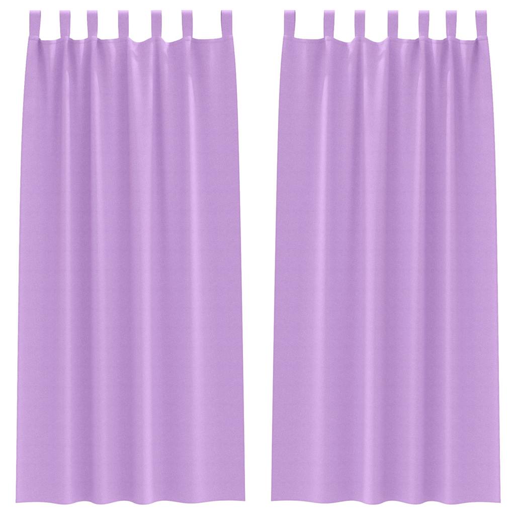 Tende Blackout con Anelli 2 pcs Viola 225 x 140 cm Poliestere