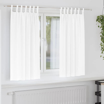 Tende Blackout con Anelli 2 pcs Bianco Puro 175 x 140 cm | homemem39