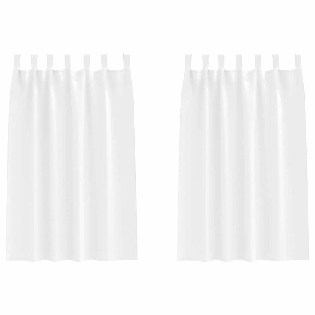 Tende Blackout con Anelli 2 pcs Bianco Puro 175 x 140 cm | homemem39