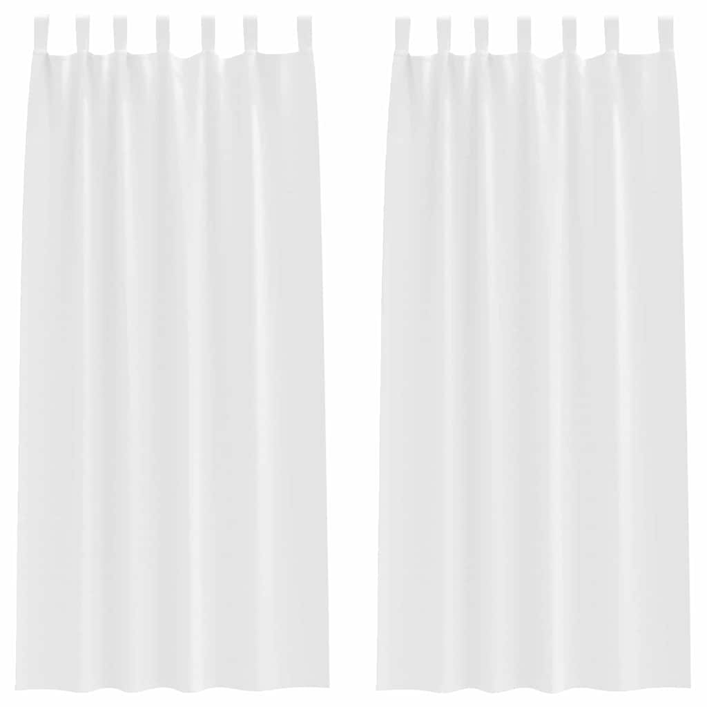 Tende Blackout con Anelli 2 pcs Bianco Puro 225 x 140 cm | homemem39