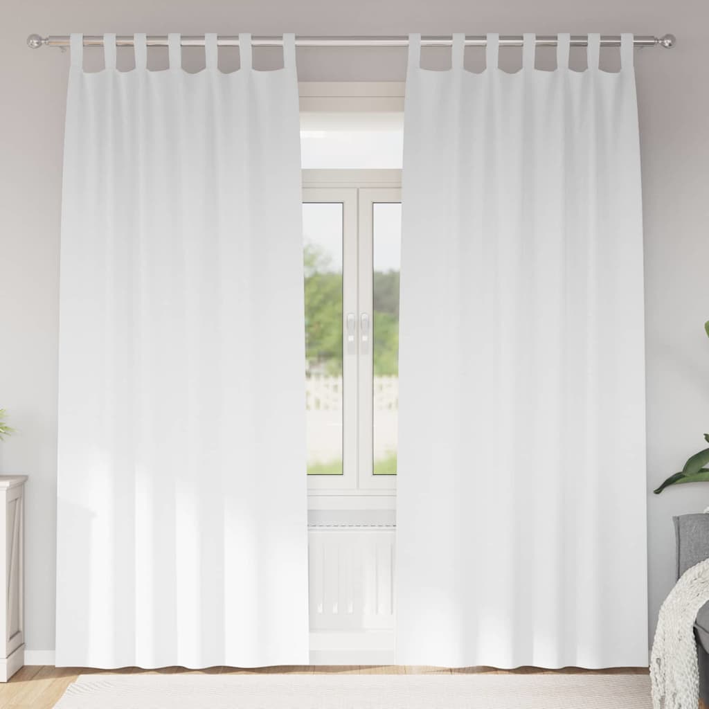 Tende Blackout con Anelli 2 pcs Bianco Puro 260 x 140 cm | homemem39