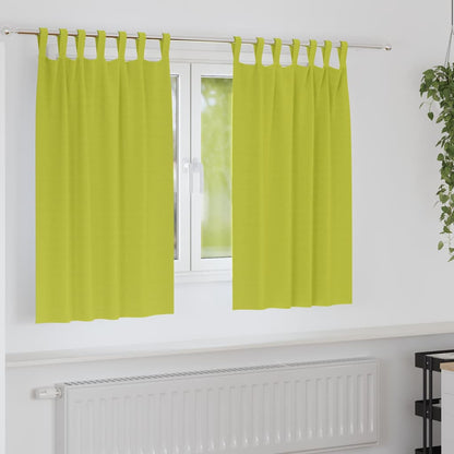 Tende Blackout con Anelli 2 pcs Verde 140 x 140 cm Poliestere | homemem39