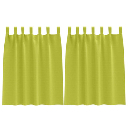 Tende Blackout con Anelli 2 pcs Verde 140 x 140 cm Poliestere | homemem39