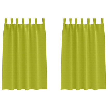 Tende Blackout con Anelli 2 pcs Verde 175 x 140 cm Poliestere | homemem39