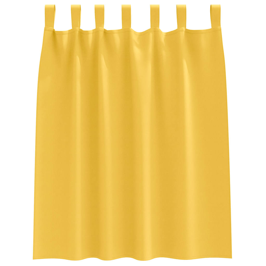 Tende Blackout con Anelli 2 pcs Giallo senape 140 x 140 cm | homemem39