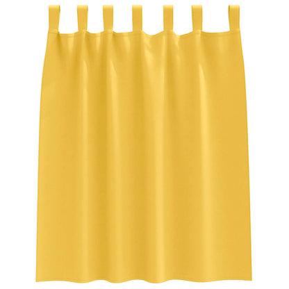 Tende Blackout con Anelli 2 pcs Giallo senape 140 x 140 cm | homemem39