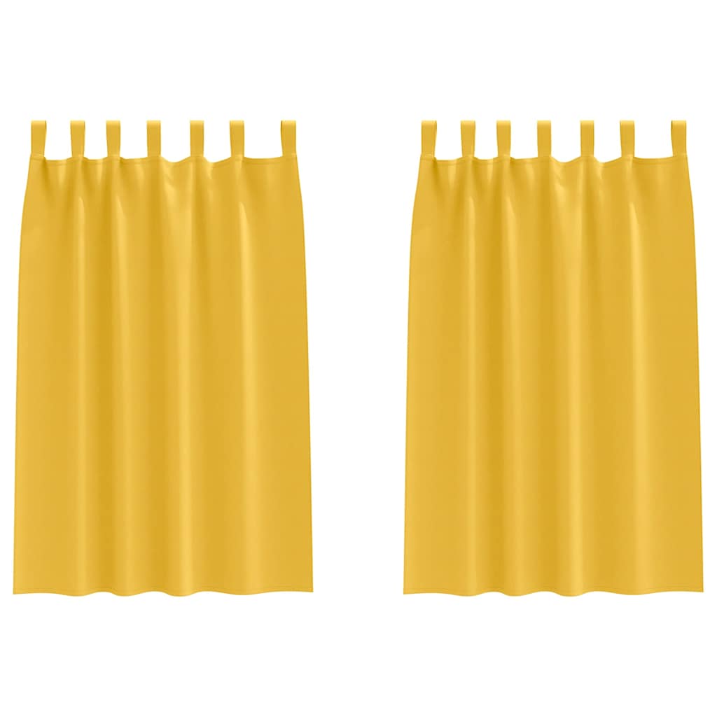 Tende Blackout con Anelli 2 pcs Giallo senape 175 x 140 cm | homemem39