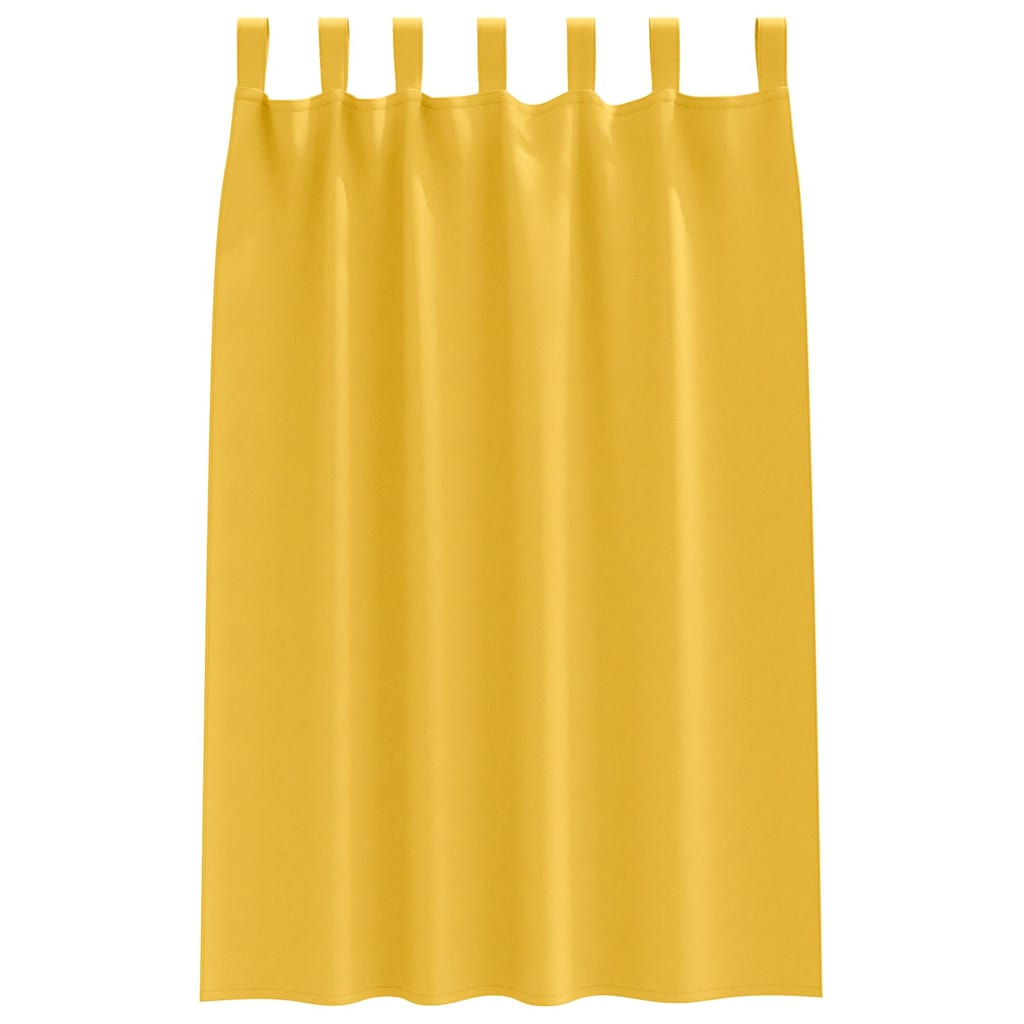 Tende Blackout con Anelli 2 pcs Giallo senape 175 x 140 cm | homemem39