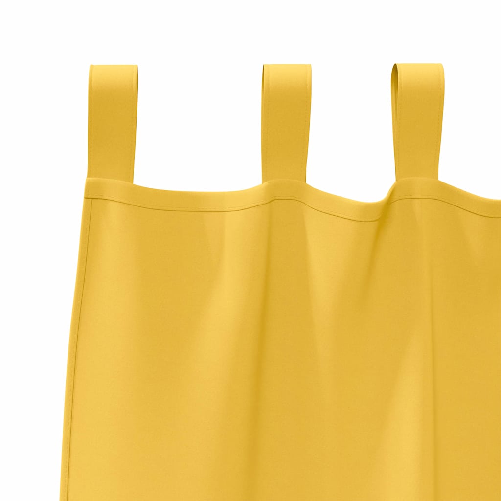 Tende Blackout con Anelli 2 pcs Giallo senape 245 x 140 cm | homemem39