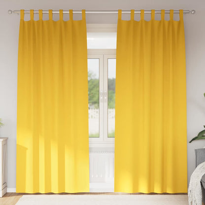 Tende Blackout con Anelli 2 pcs Giallo senape 260 x 140 cm | homemem39