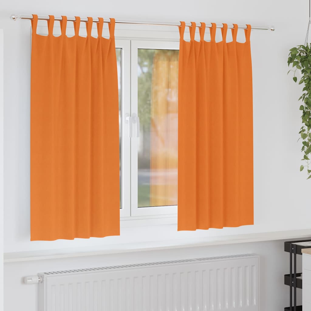 Tende Blackout con Anelli 2 pcs Arancione Vivo 175 x 140 cm | homemem39