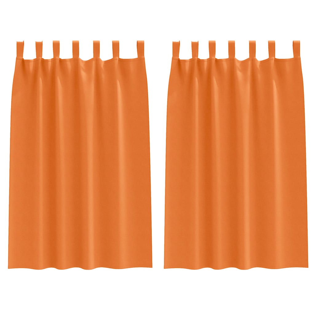 Tende Blackout con Anelli 2 pcs Arancione Vivo 175 x 140 cm | homemem39