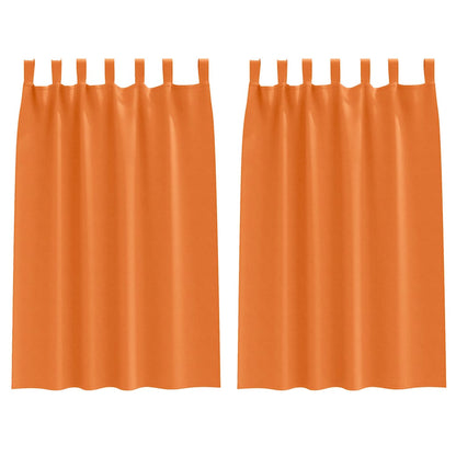 Tende Blackout con Anelli 2 pcs Arancione Vivo 175 x 140 cm | homemem39