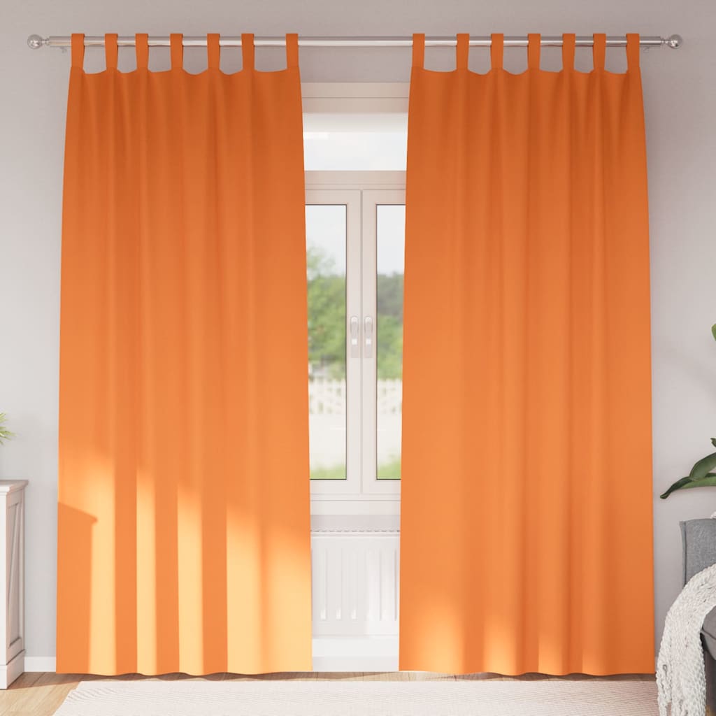 Tende Blackout con Anelli 2 pcs Arancione Vivo 260 x 140 cm | homemem39