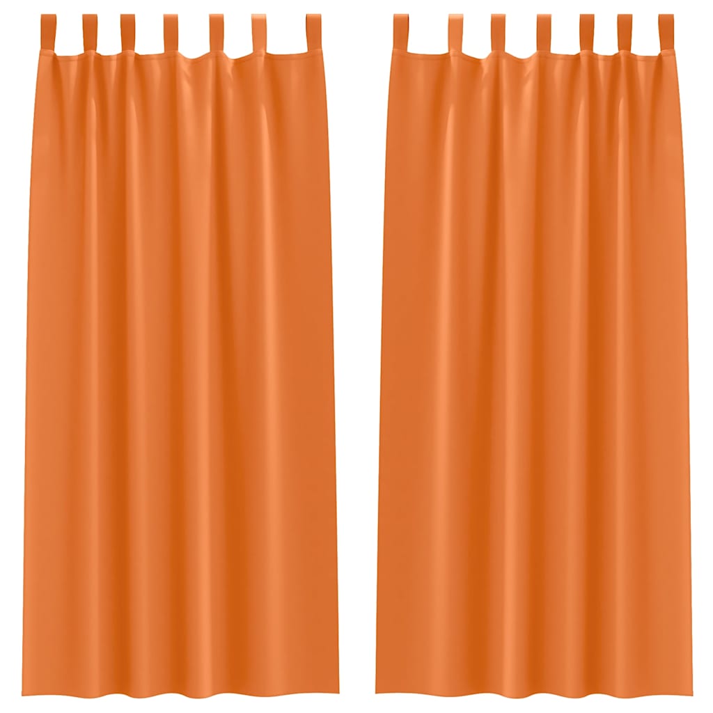 Tende Blackout con Anelli 2 pcs Arancione Vivo 260 x 140 cm | homemem39