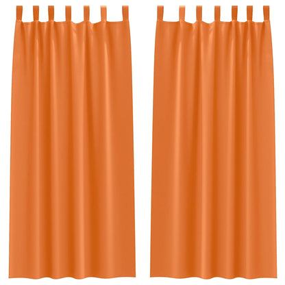 Tende Blackout con Anelli 2 pcs Arancione Vivo 260 x 140 cm | homemem39