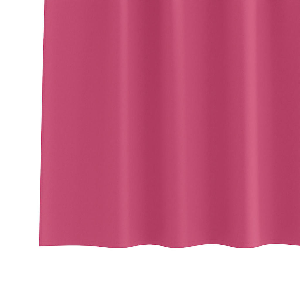 Tende Blackout con Anelli 2 pcs Rosa Vivo 140 x 140 cm | homemem39