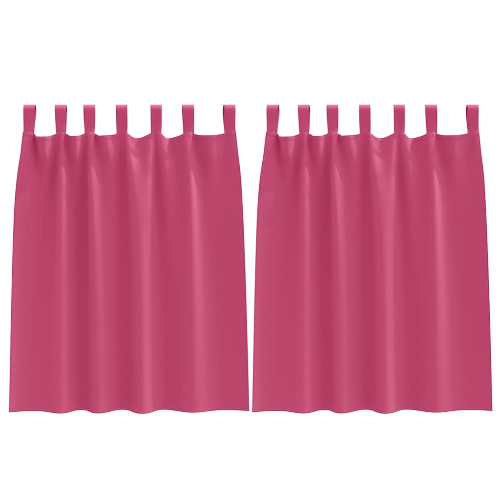 Tende Blackout con Anelli 2 pcs Rosa Vivo 140 x 140 cm | homemem39